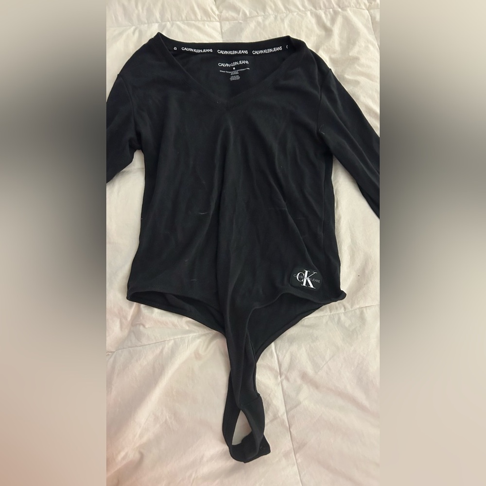Calvin Klein Black Long-Sleeve Bodysuit